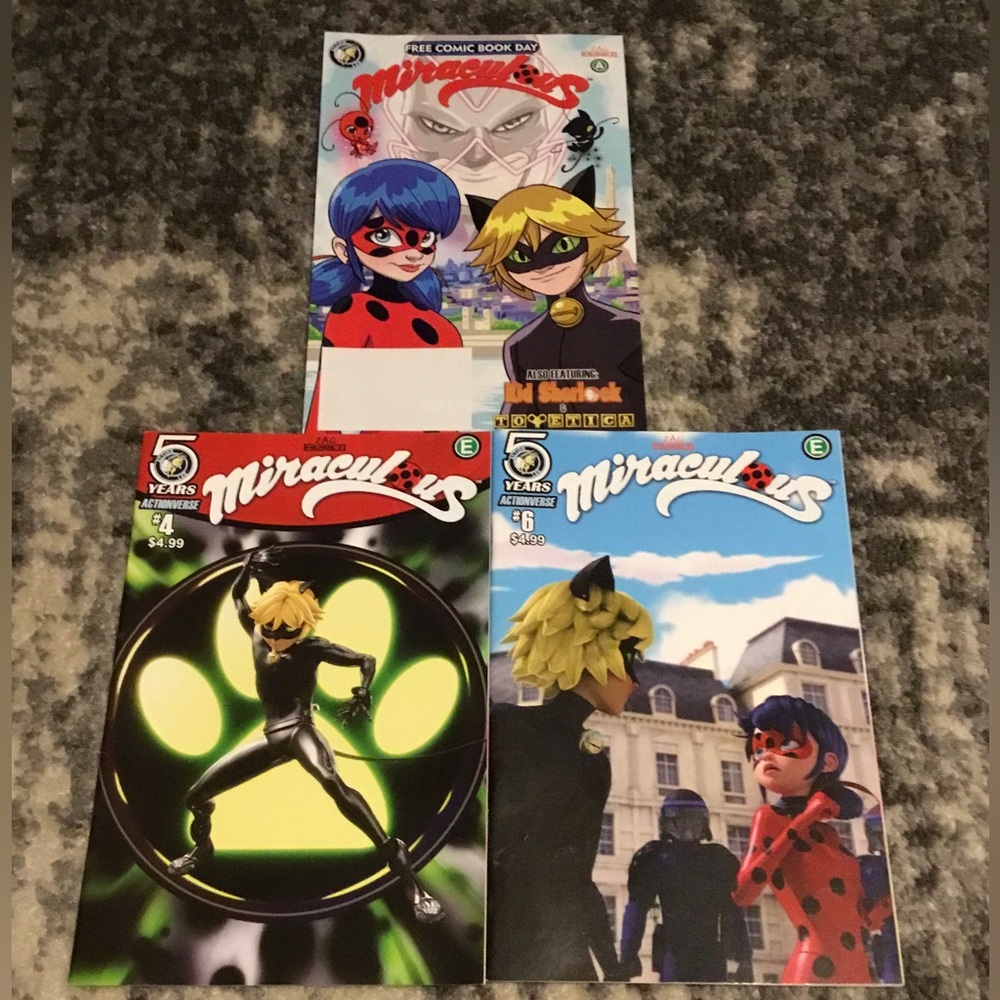 Action Lab Miraculous Ladybug Comics Book Lot of 3